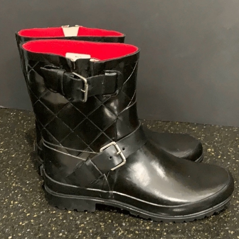 NWT Sperry Black Falcon Quilted & Lined Waterproof Rain Boots Size 10M - Picture 6 of 11